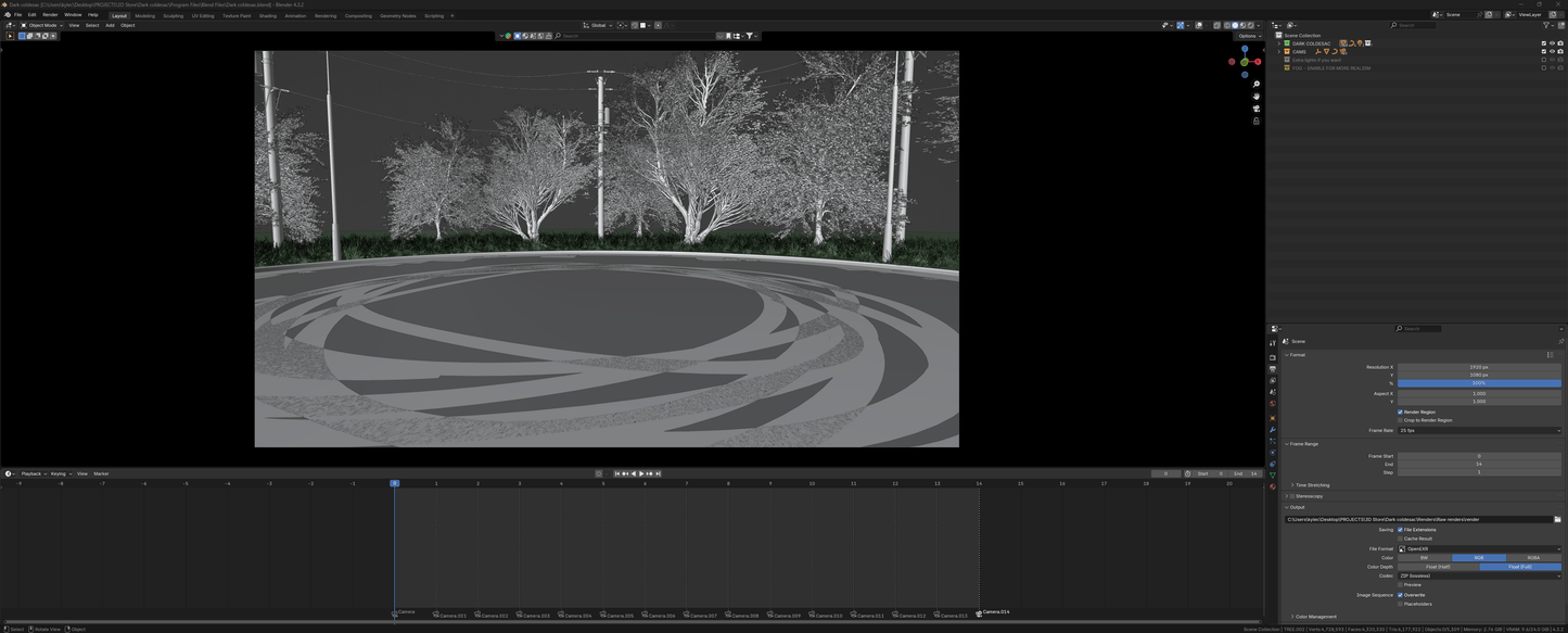 Dark coldesac (Blender scene)