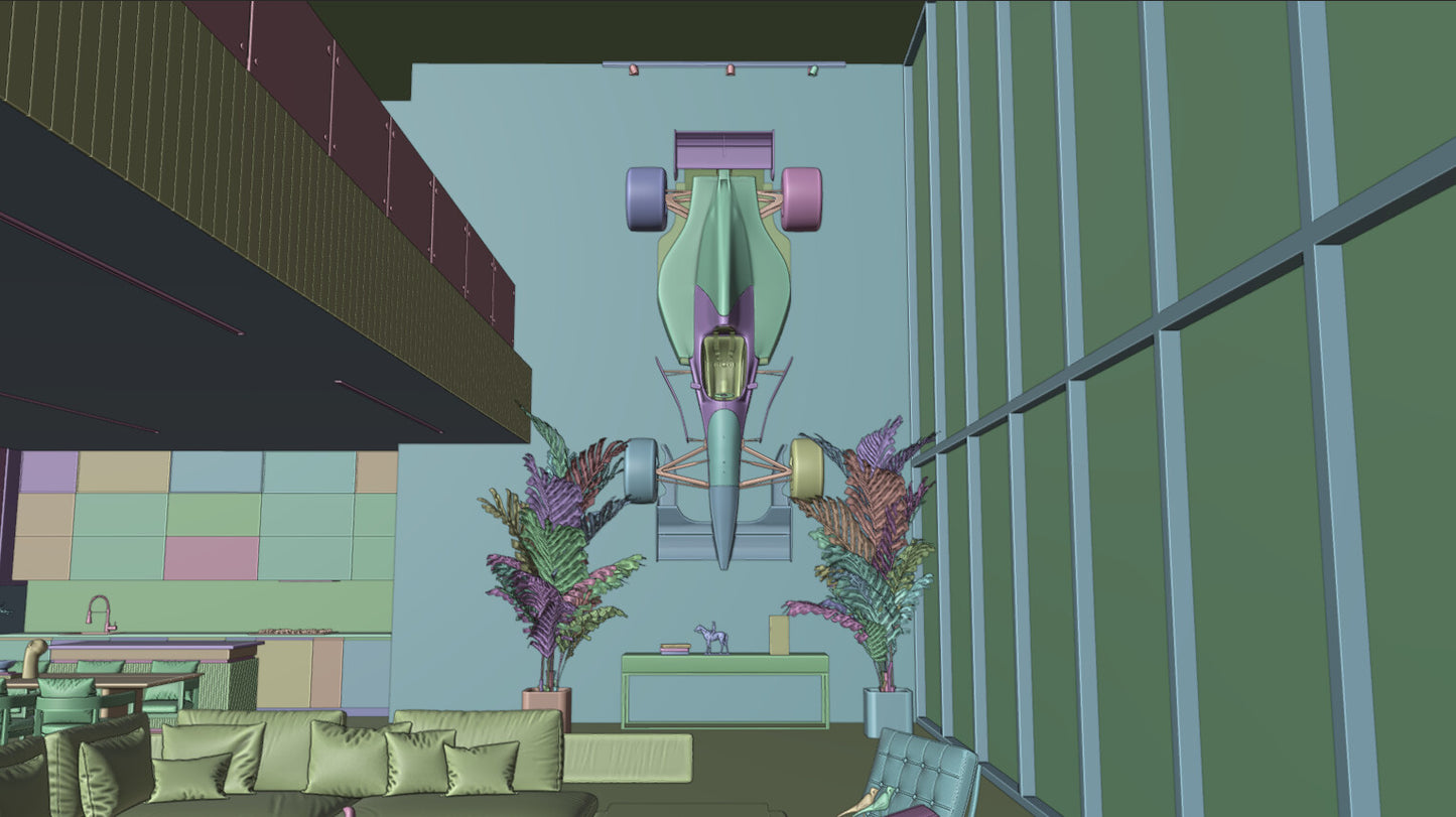 Modern Living Room Interior 2 (Blender scene)