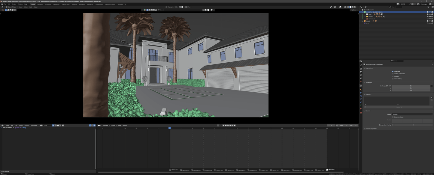 Luxury home (Blender scene)