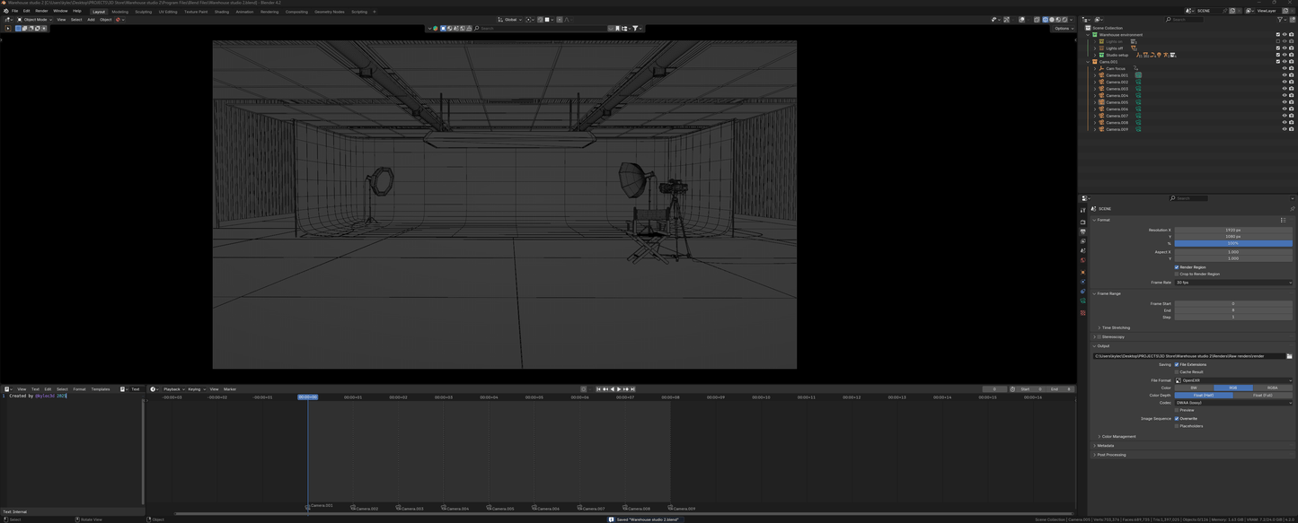 Warehouse studio 2 (Blender scene)