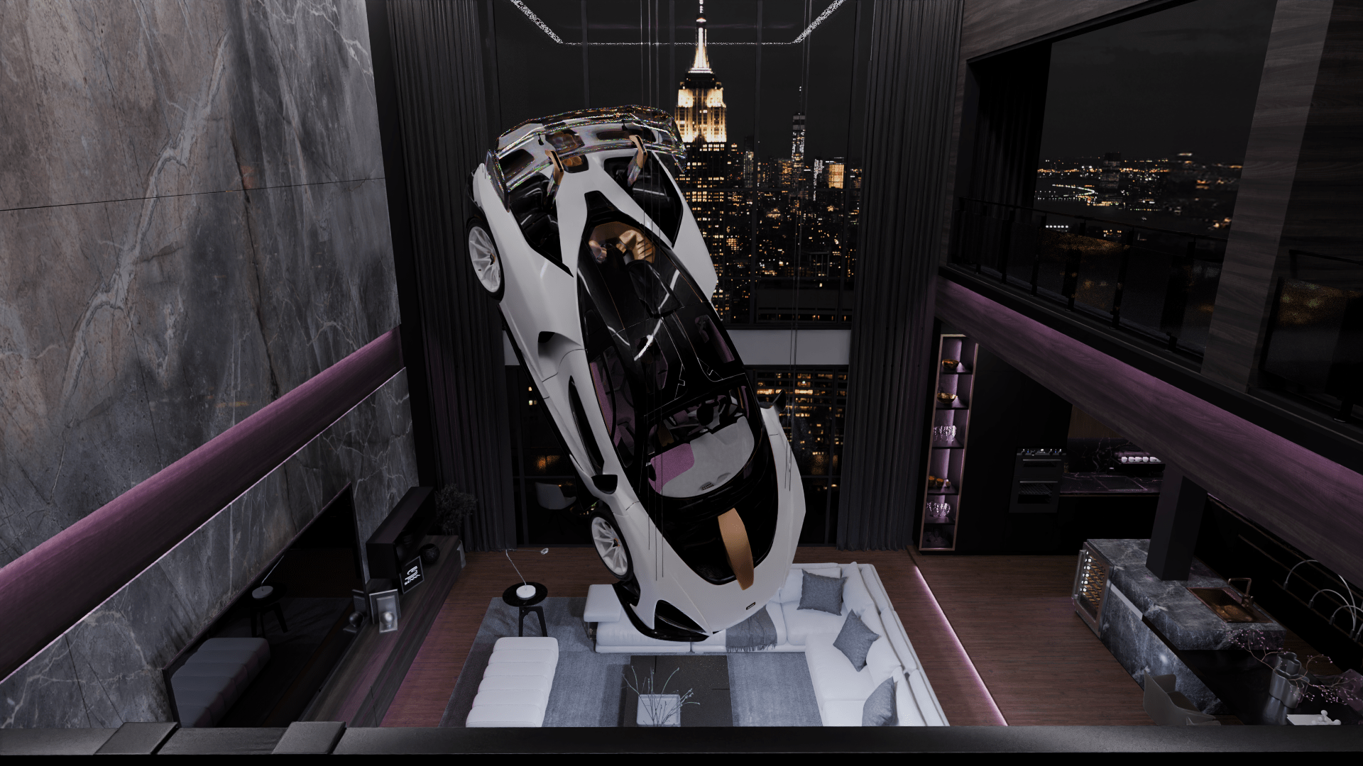 Modern Penthouse Interior 4 (Blender scene)