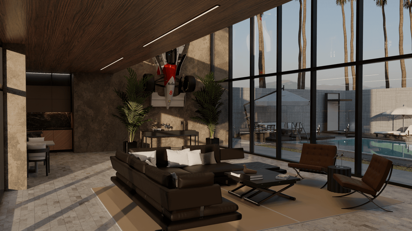 Modern Living Room Interior 2 (Blender scene)