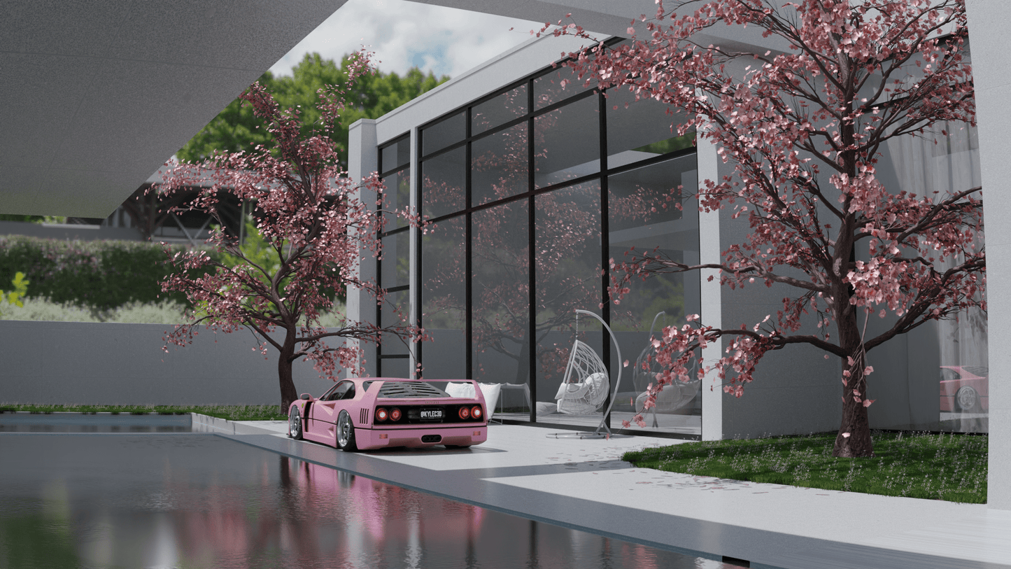 Modern Home Pool Environment (Blender scene)