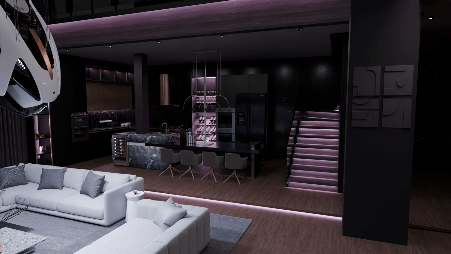 Modern Penthouse Interior 4 (Blender scene)