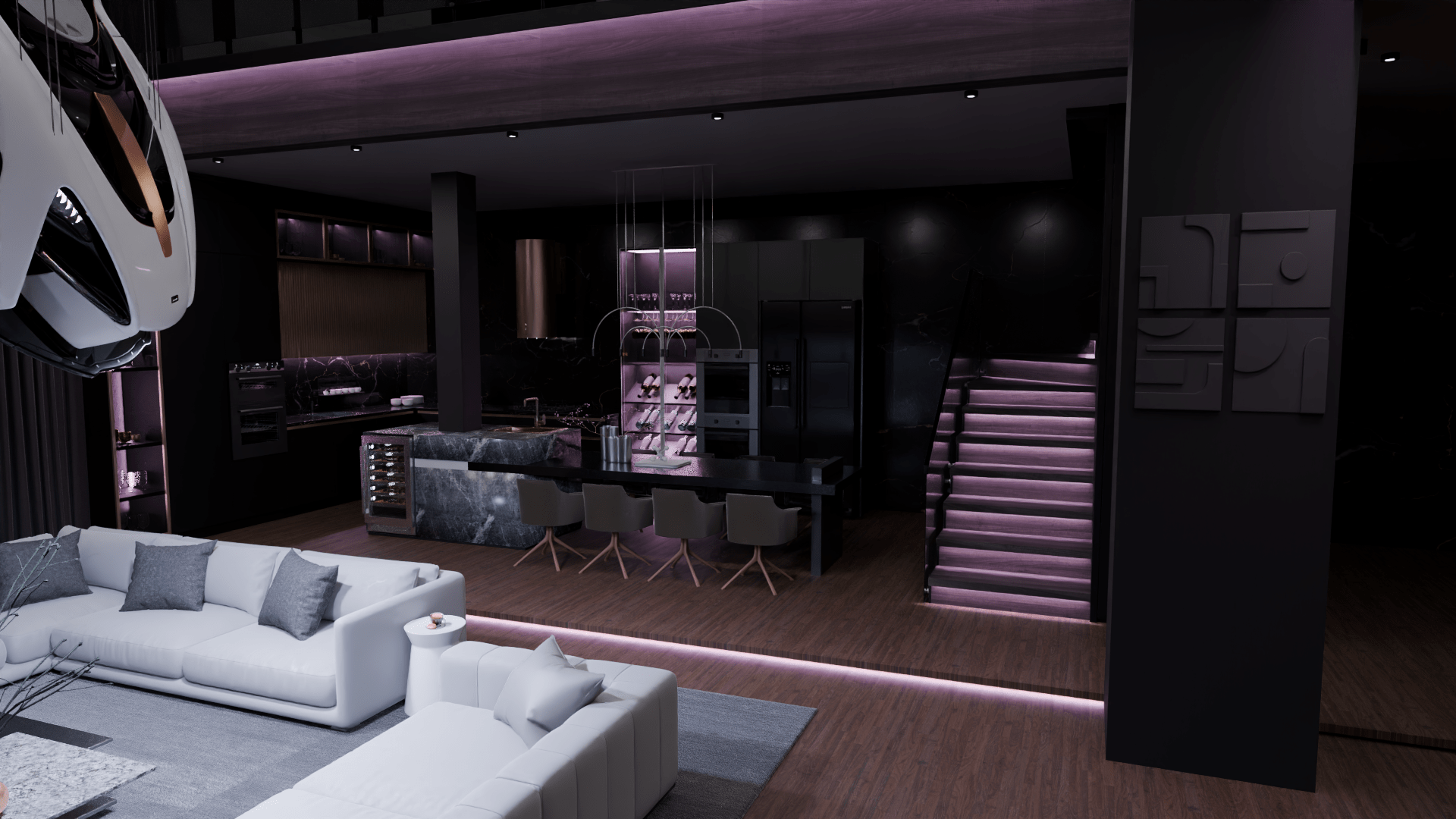 Modern Penthouse Interior 4 (Blender scene)