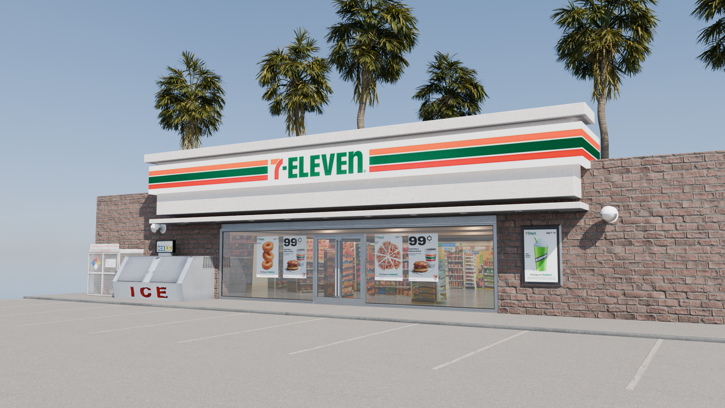 7 Eleven Convenience Store (Blender file)