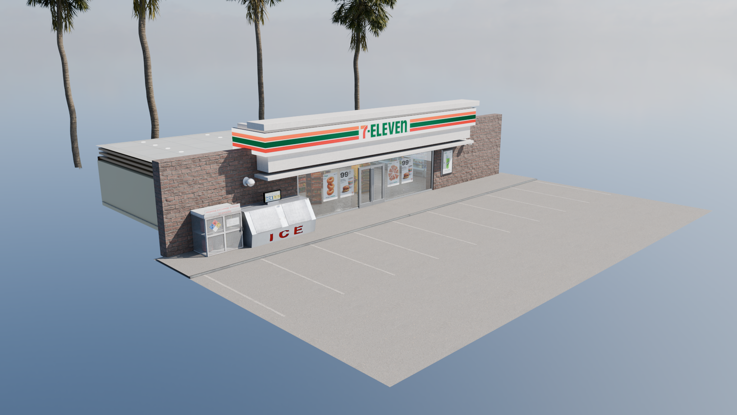 7 Eleven Convenience Store (Blender file)