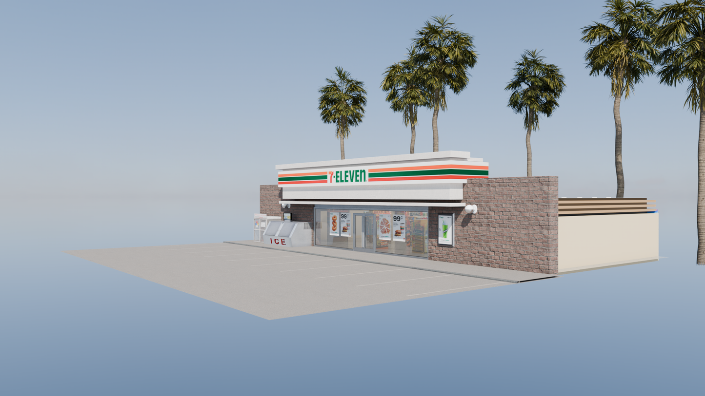 7 Eleven Convenience Store (Blender file)