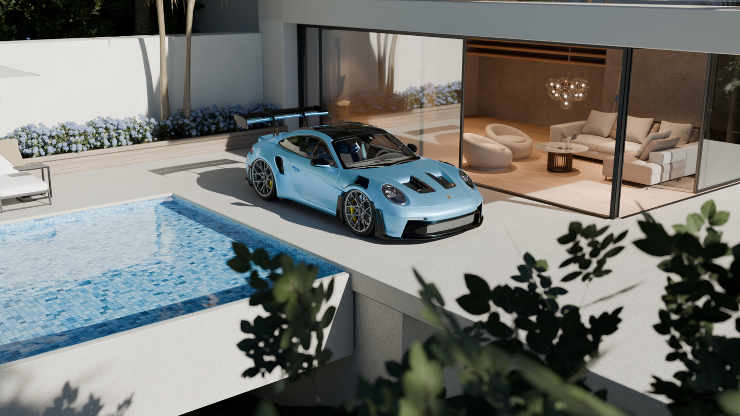 Villa pool (Blender scene)