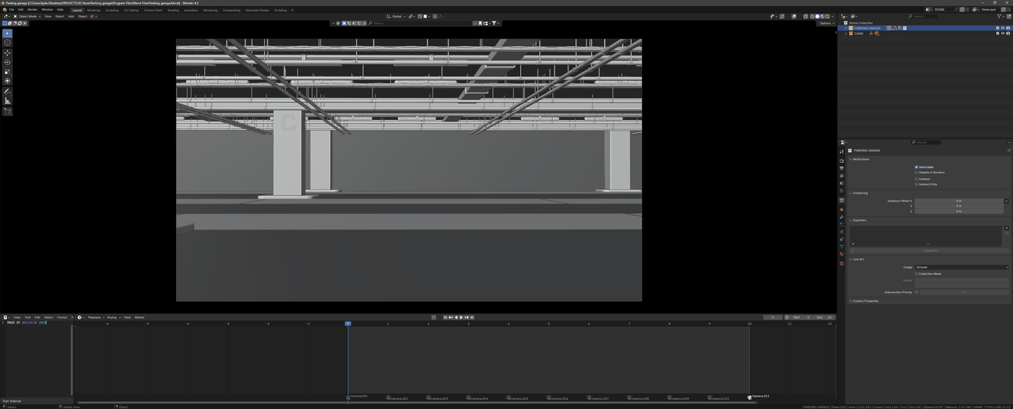 Parking garage (Blender scene)