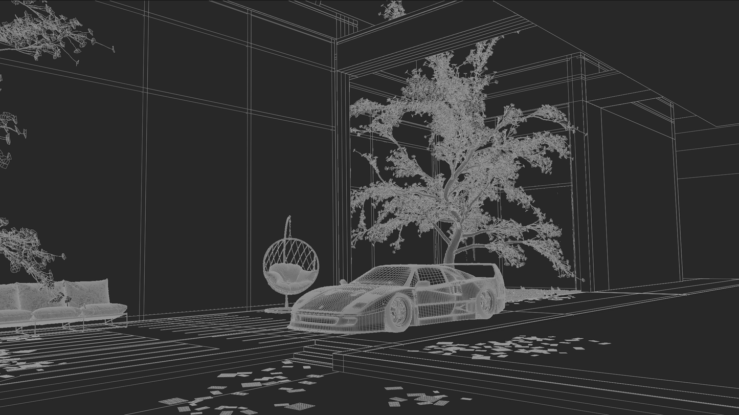 Modern Home Pool Environment (Blender scene)