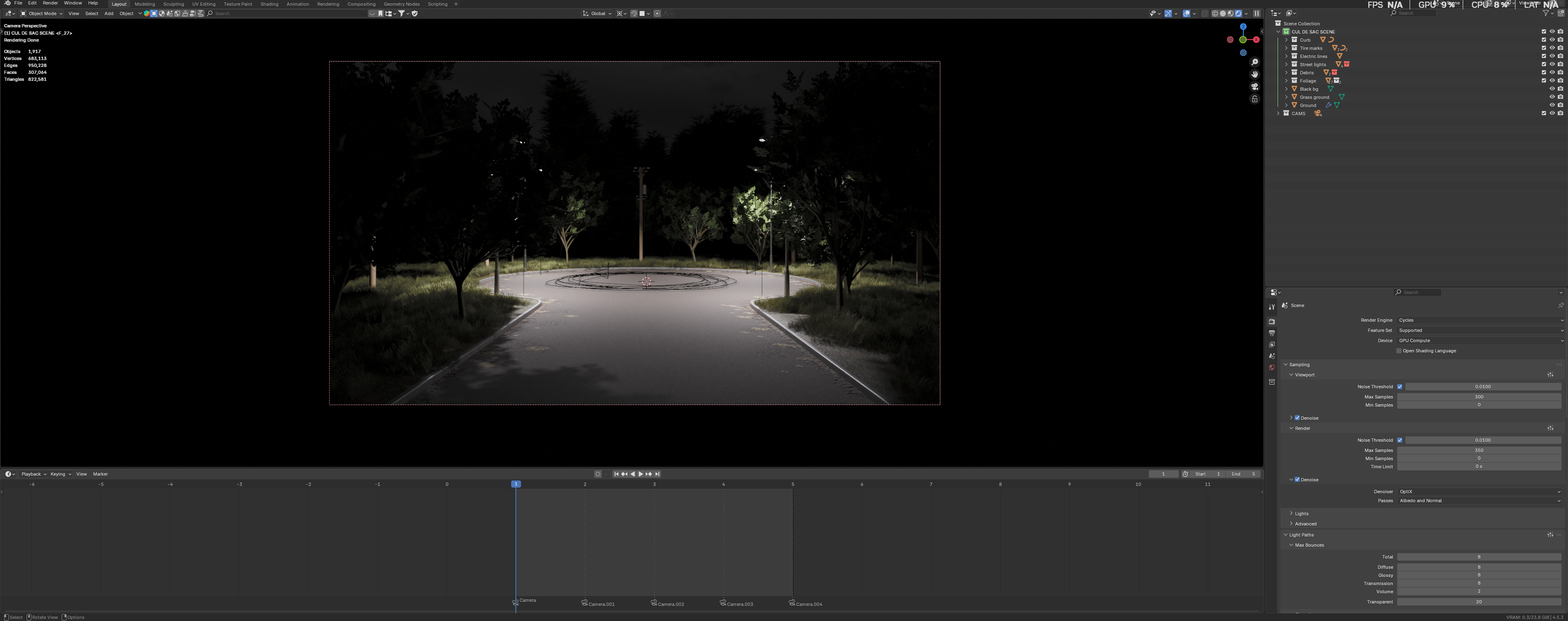 Dark Cul-de-sac (Blender scene)