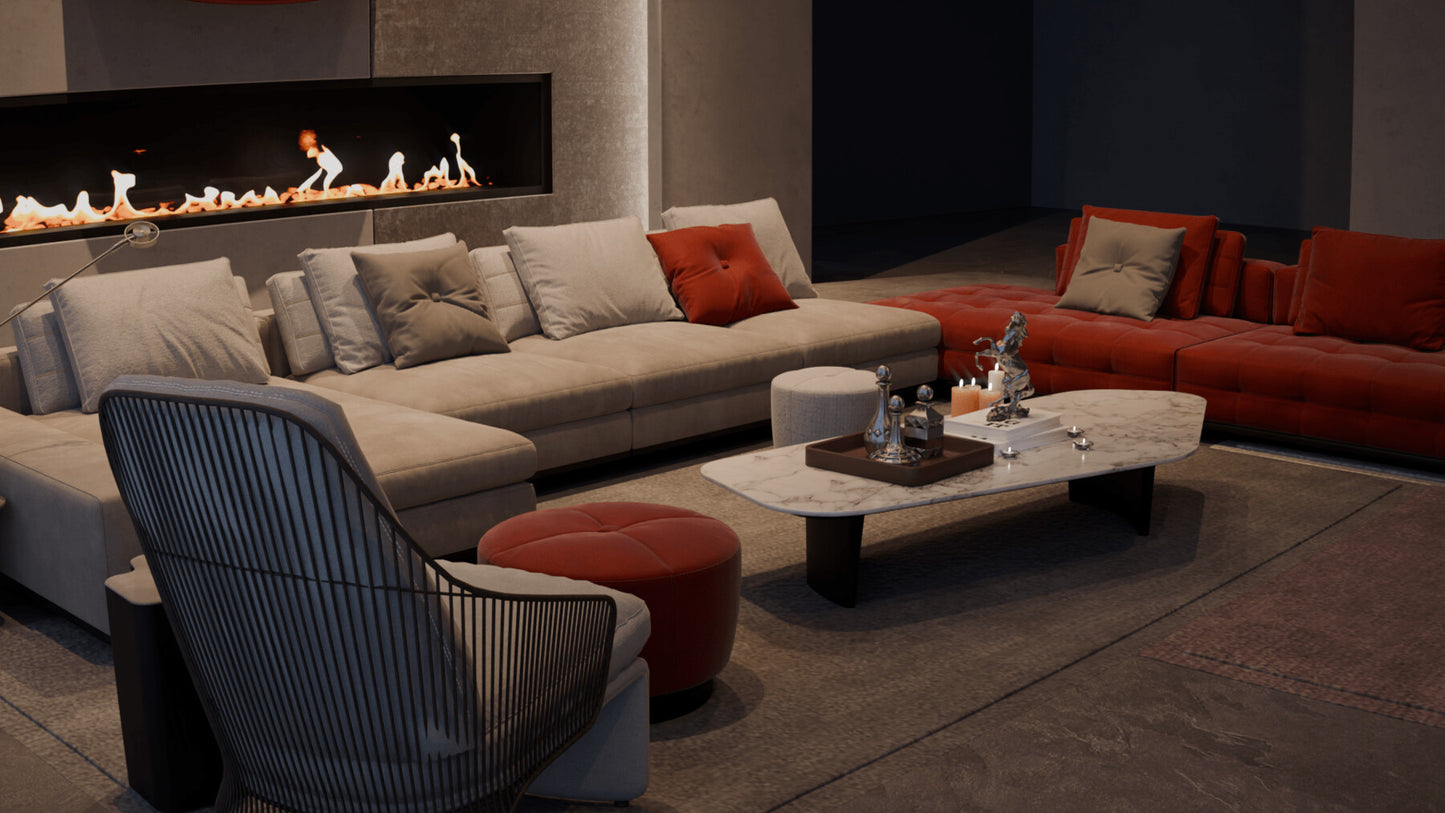 Modern Living Room Interior 2 (Blender scene)
