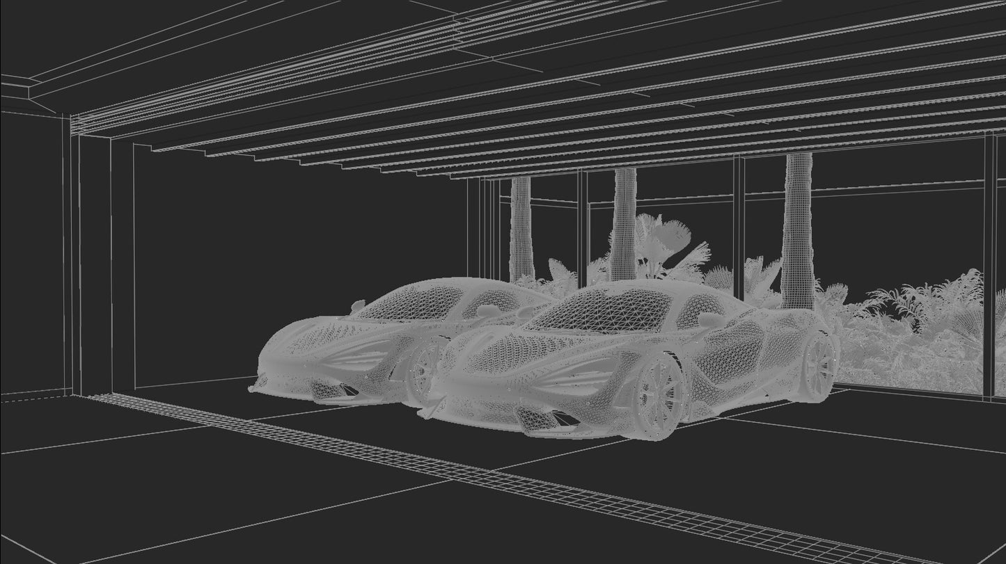 Modern Garage Interior (Blender scene)