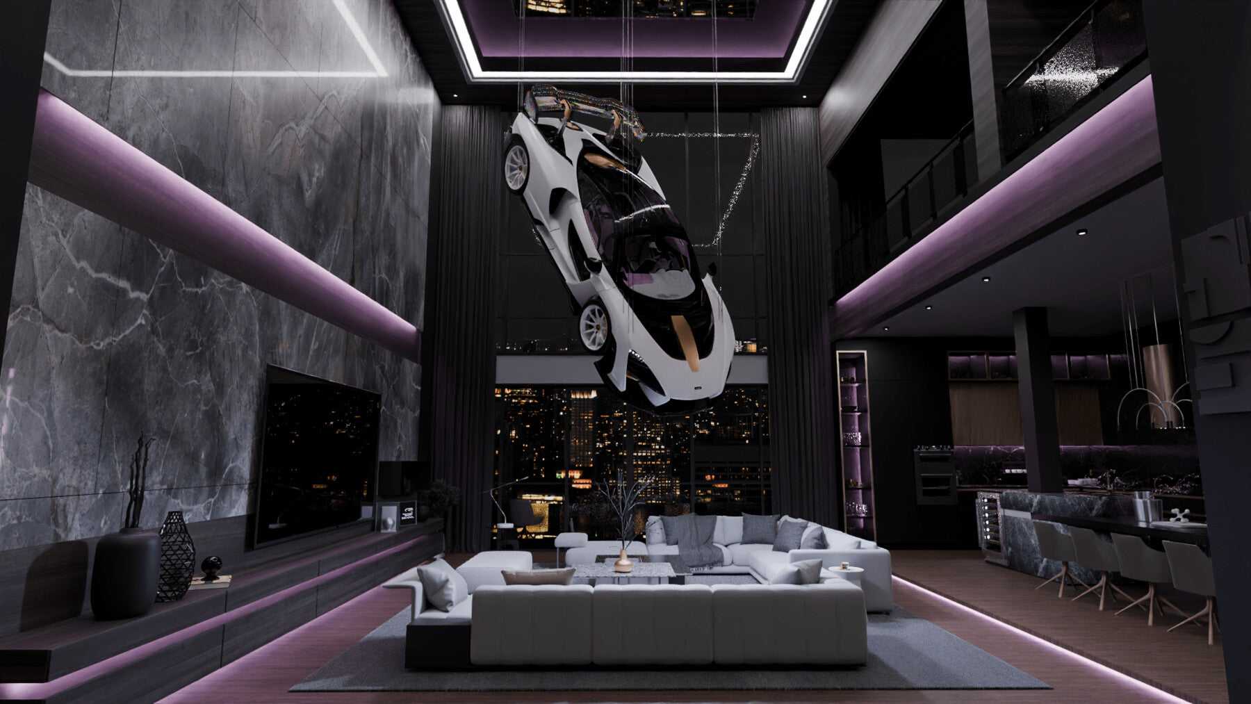 Modern Penthouse Interior 4 (Blender scene)