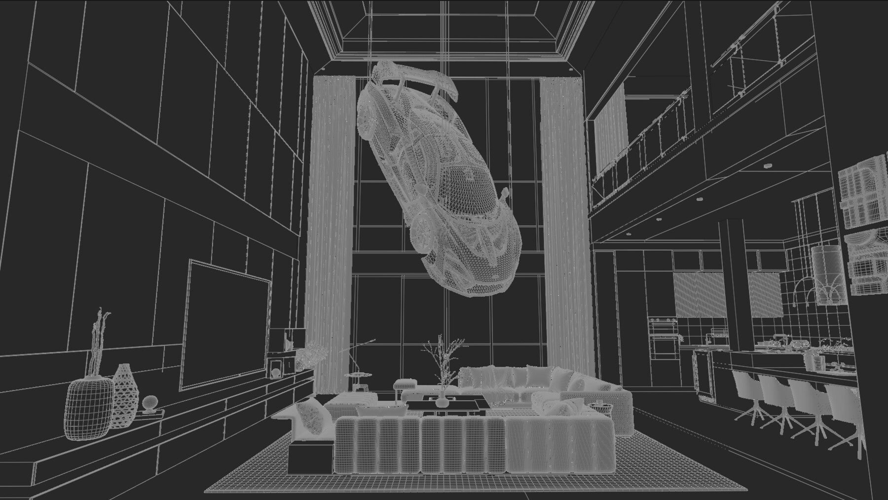 Modern Penthouse Interior 4 (Blender scene)