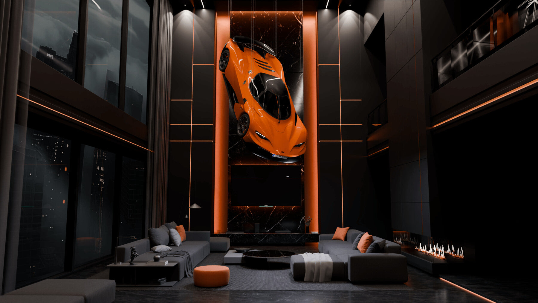 Modern Penthouse Interior 3 (Blender scene)