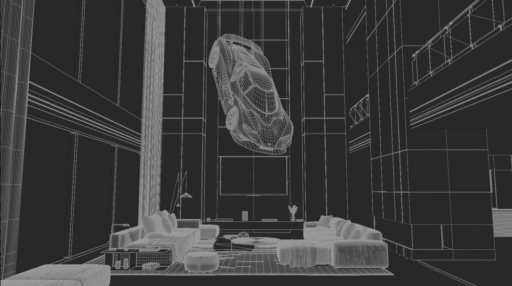 Modern Penthouse Interior 3 (Blender scene)