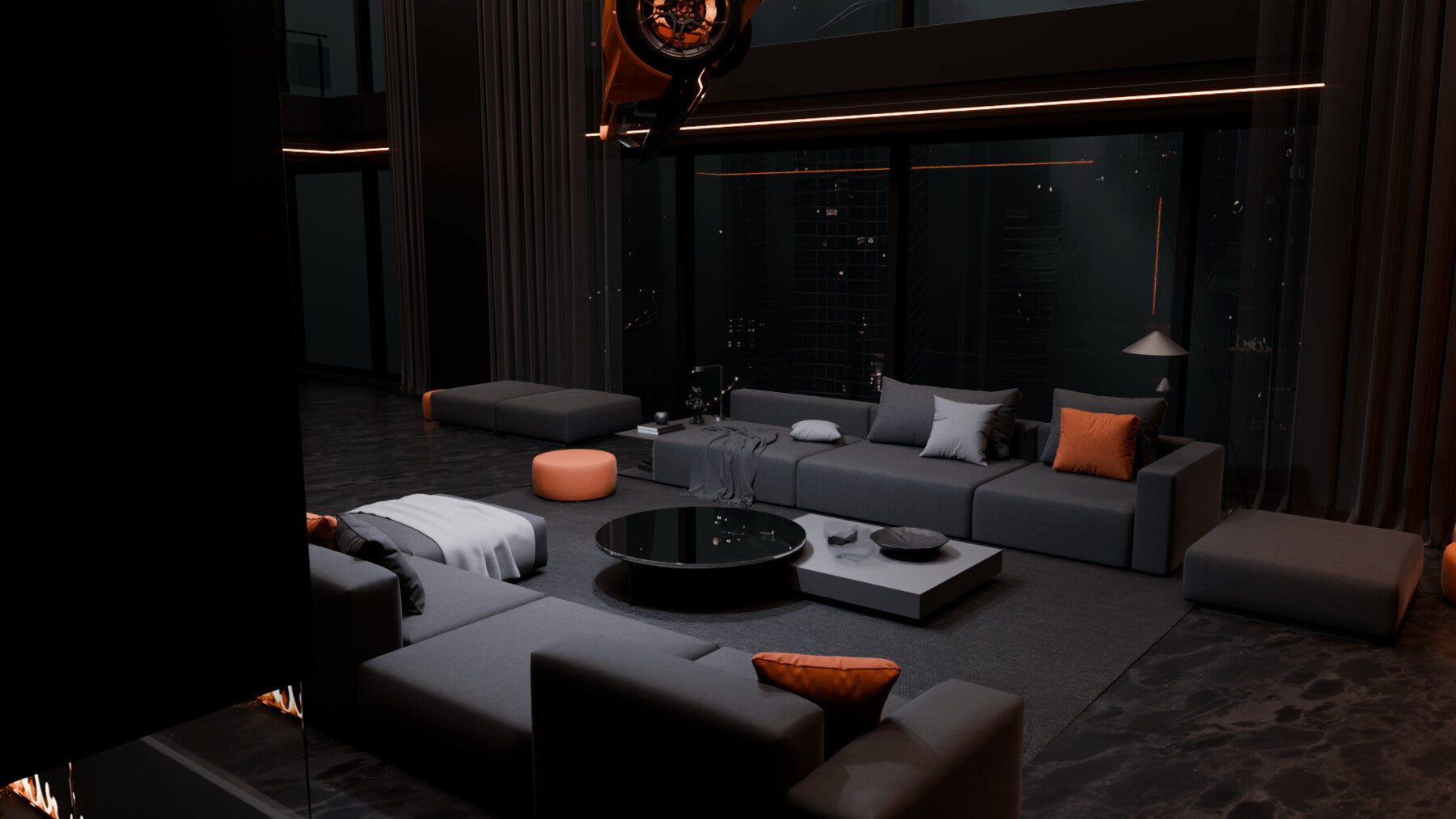 Modern Penthouse Interior 3 (Blender scene)