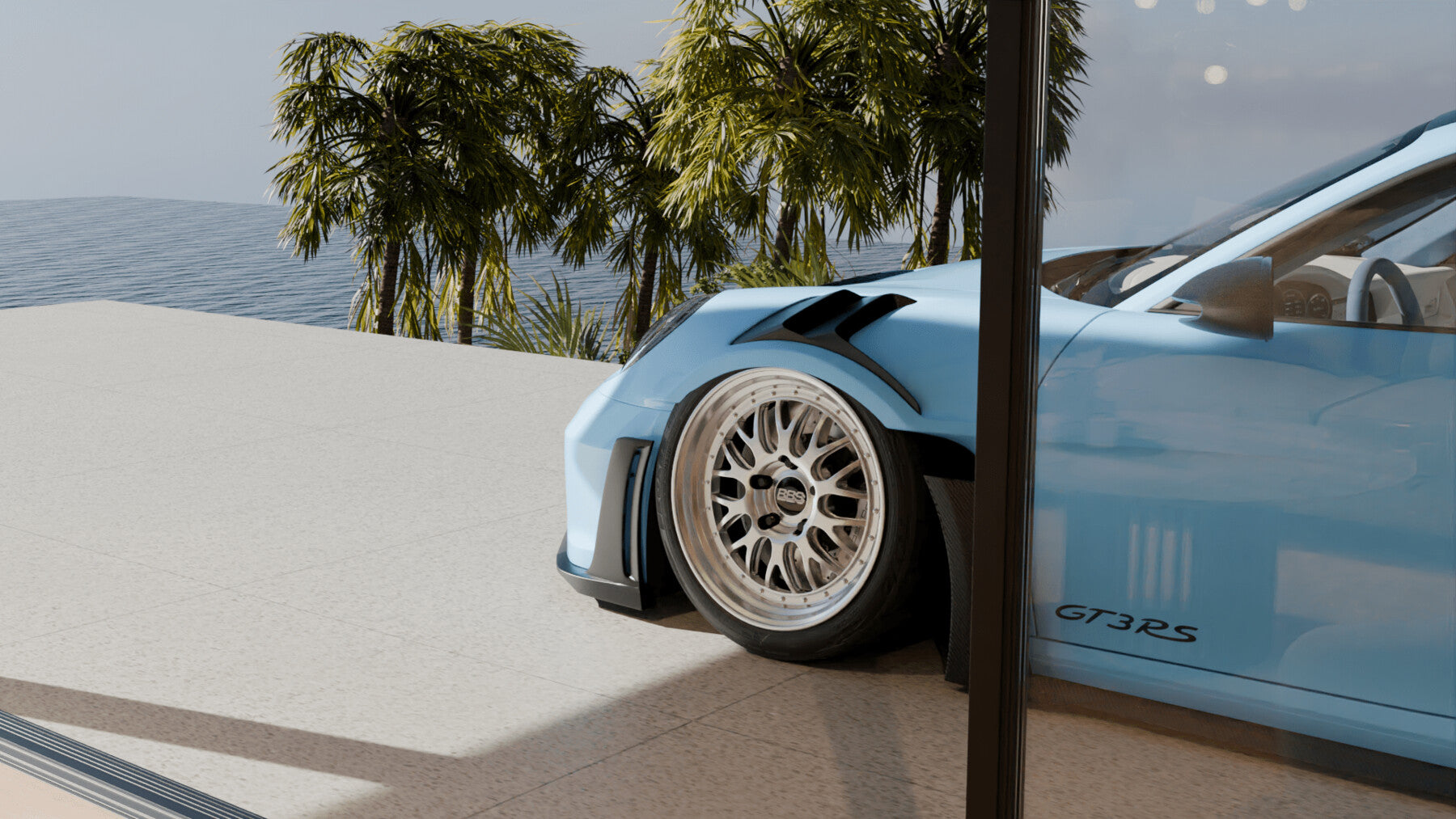 Modern villa pool (Blender scene)