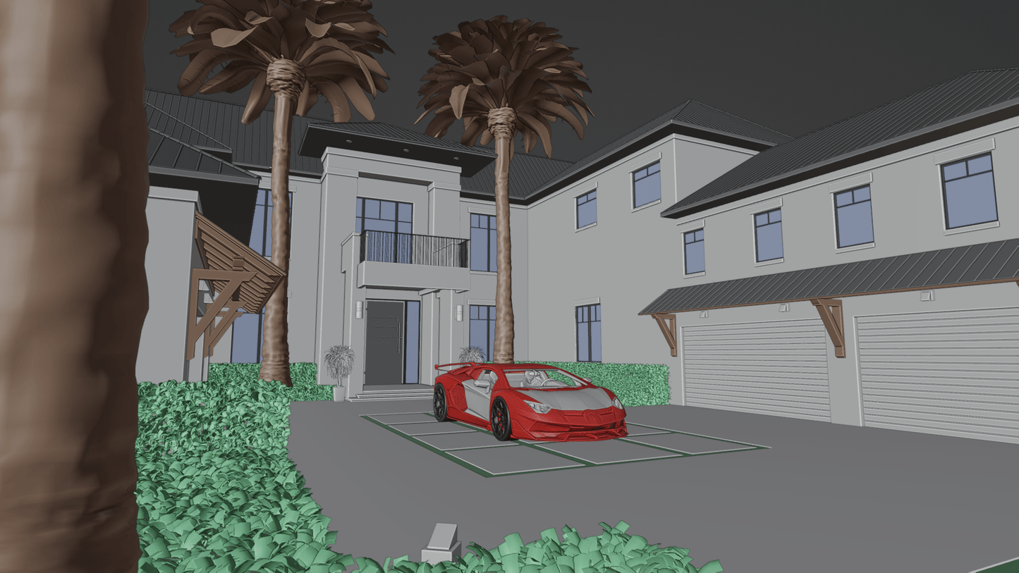 Luxury home (Blender scene)