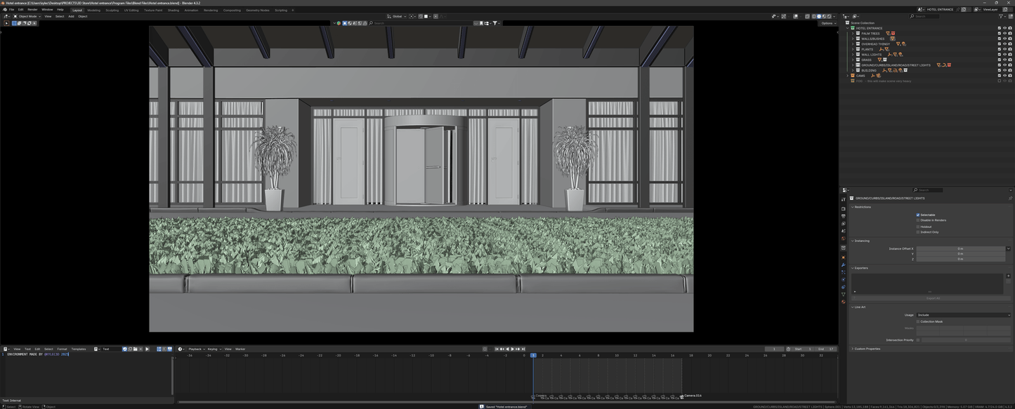 Hotel Exterior (Blender Scene)