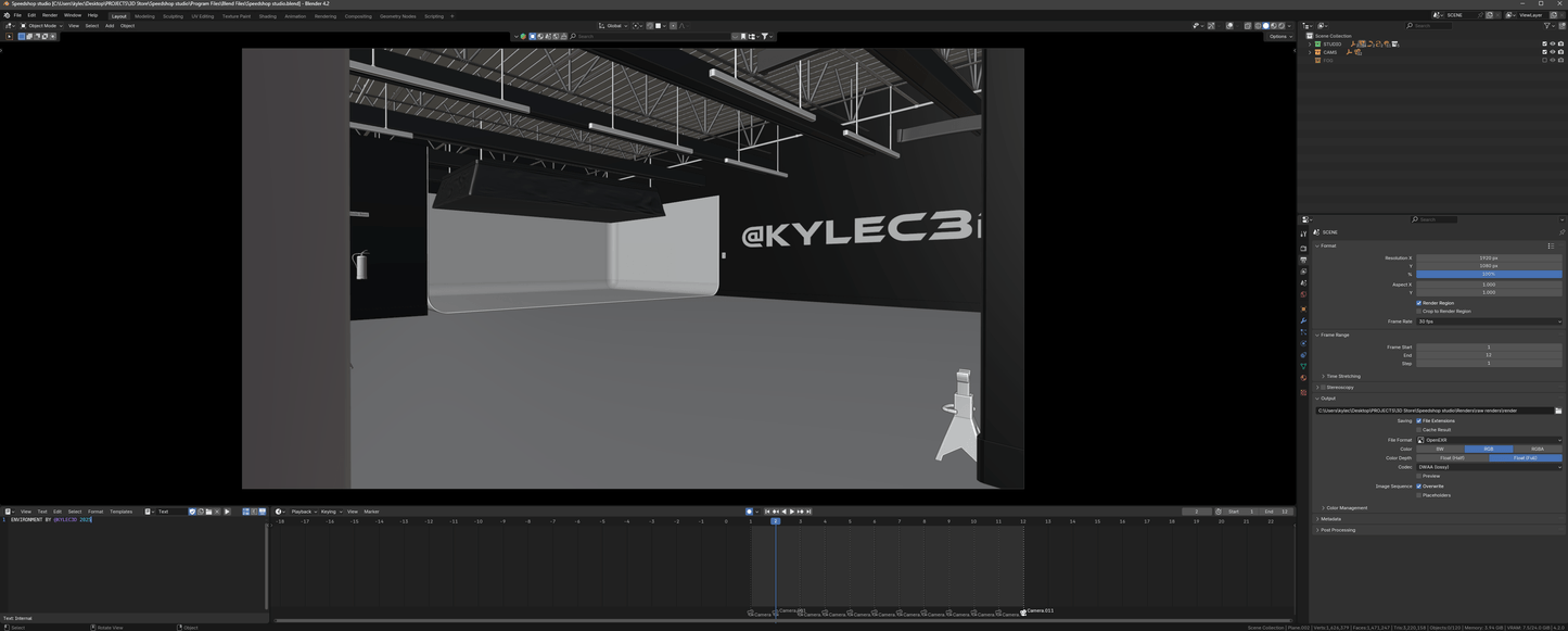Speedshop studio (Blender scene)