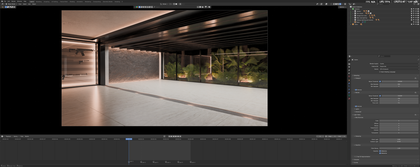 Garage Interior (Blender scene)