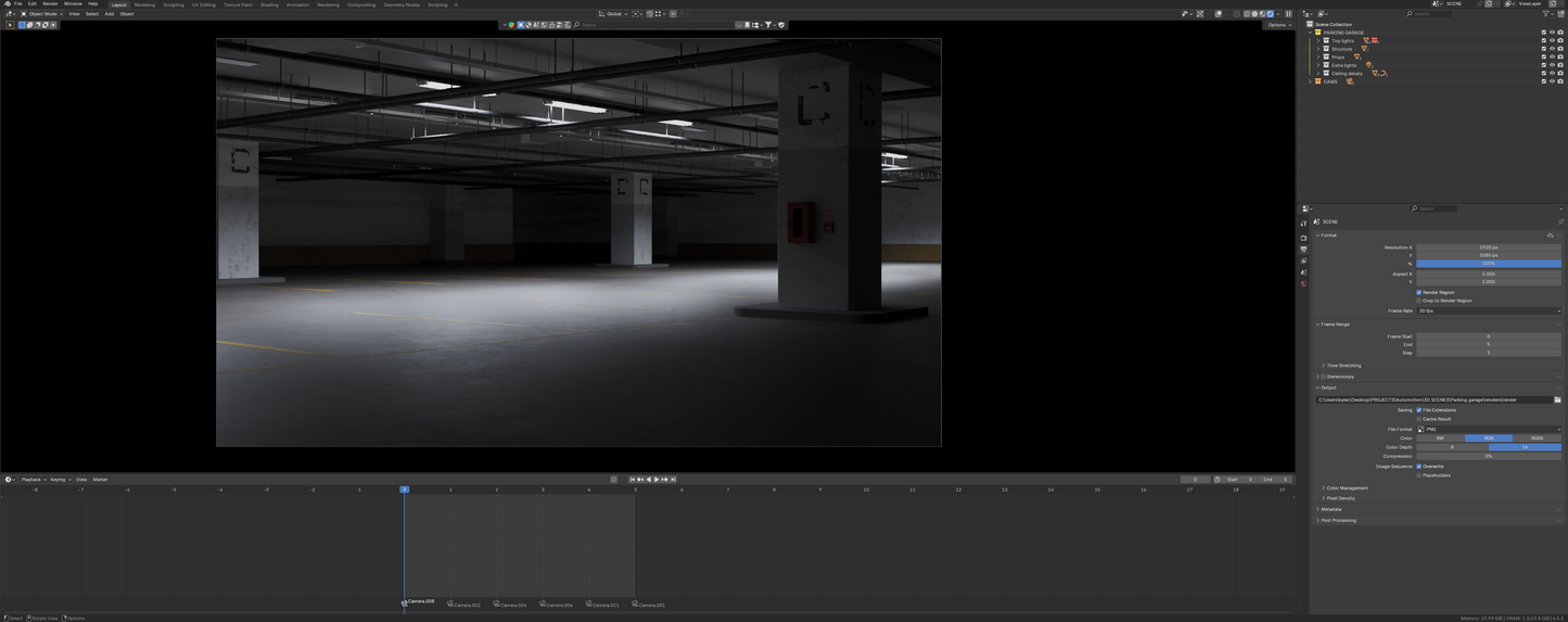 Parking garage (Blender scene)
