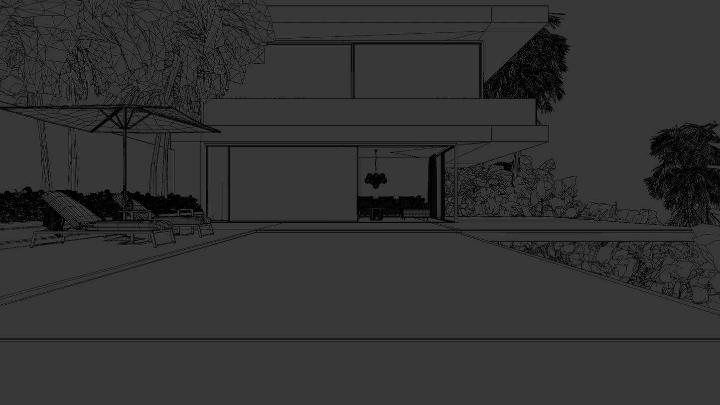 Villa pool (Blender scene)